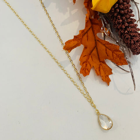 Gold Crystal Necklace