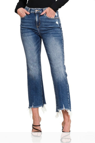Dark Denim Kick Flare Jeans