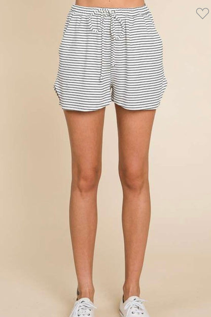 Black Stripe Shorts
