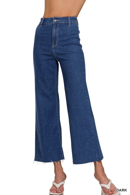 Dark Denim Wide Leg Jeans