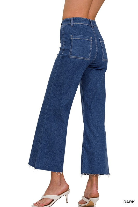 Dark Denim Wide Leg Jeans