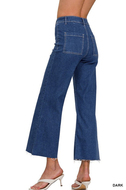 Dark Denim Wide Leg Jeans