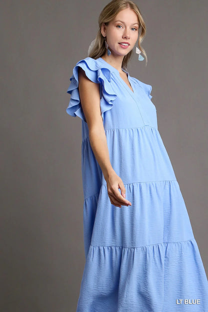 Spring Blue Maxi Dress