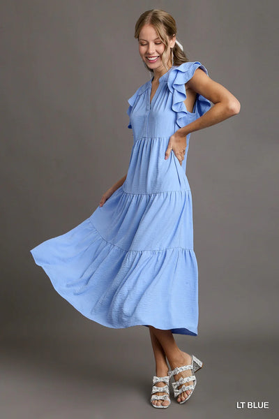 Spring Blue Maxi Dress