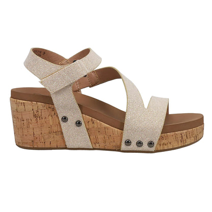 Gold Shimmer Spring Fling Wedges by Corkys