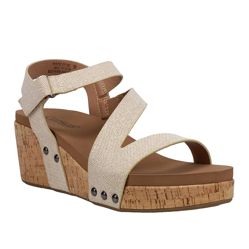 Gold Shimmer Spring Fling Wedges by Corkys