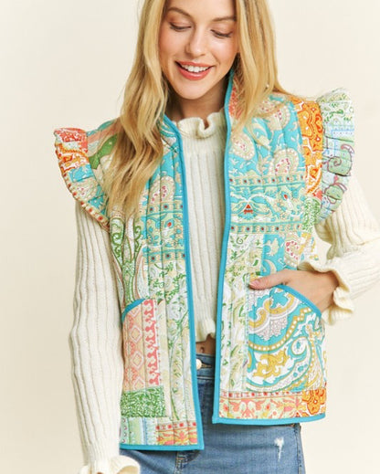 Paisley Ruffle Vest