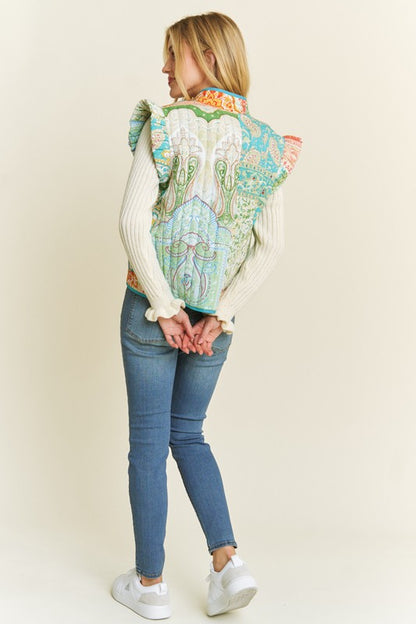 Paisley Ruffle Vest