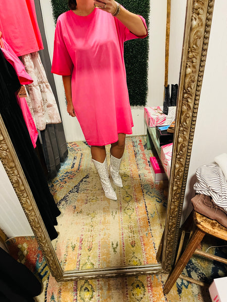 Pink T-shirt Dress