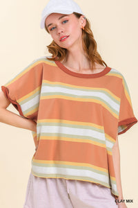 Clay Stripe Top