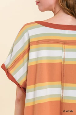 Clay Stripe Top