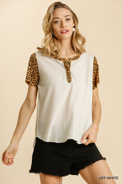 Cream Leopard Top