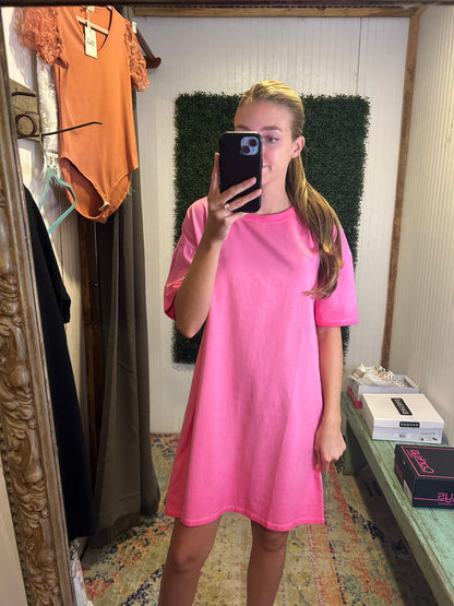 Pink T-shirt Dress