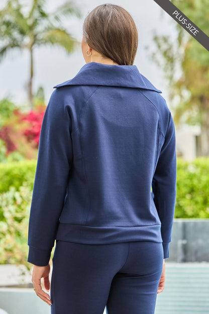 Modal Half Zip Top - Plus