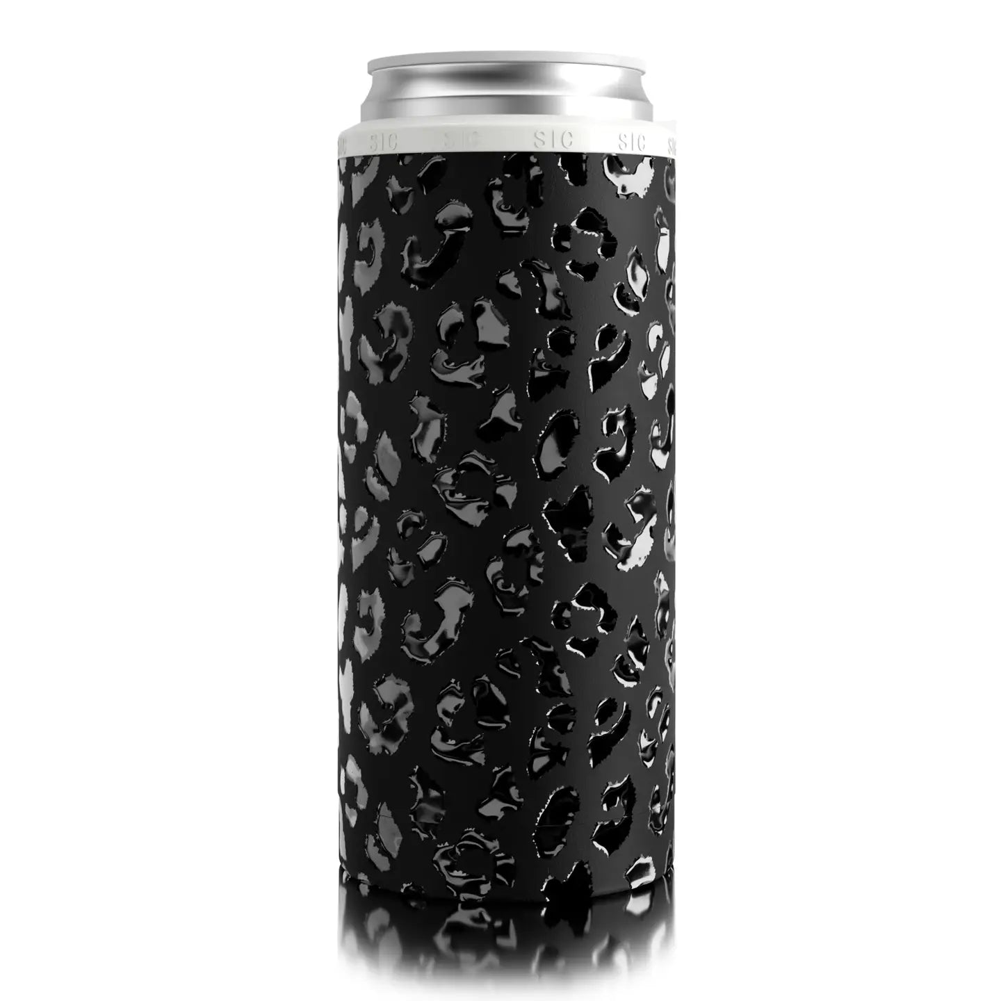 SIC Slim Can Cooler Black Leopard