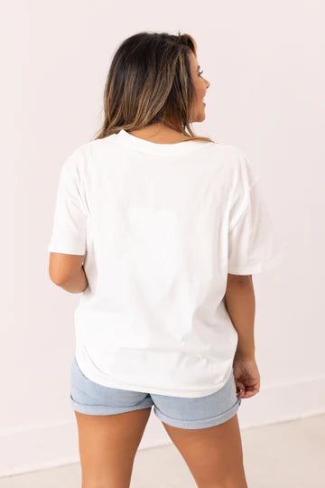 Cowgirl Cocktail White Tee - Plus