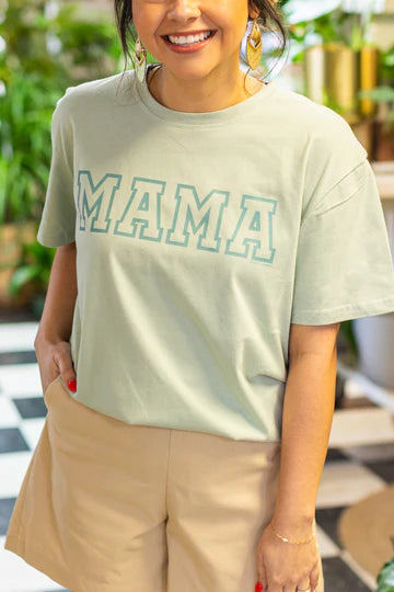 Sage Green Mama Tee