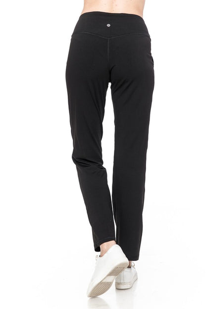Black Active Straight Leg Pants