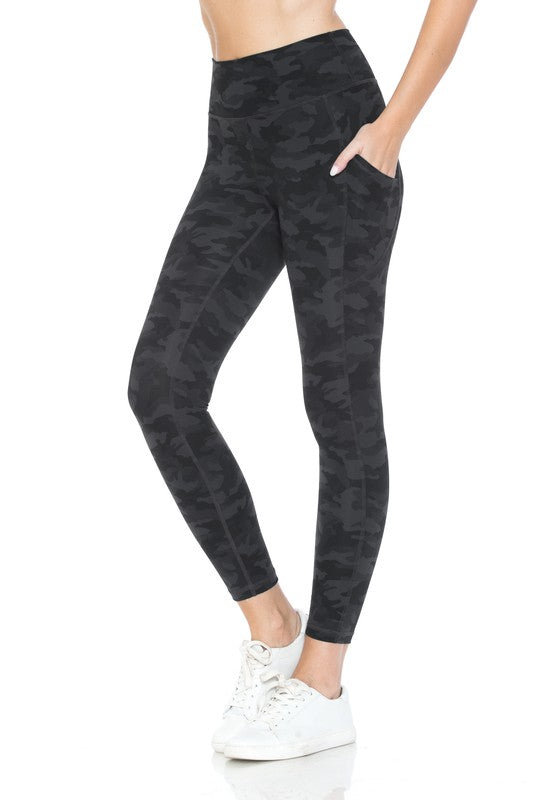 Black Camo 7/8 Length Leggings
