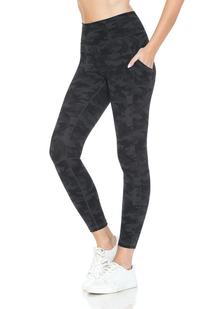 Black Camo 7/8 Length Leggings