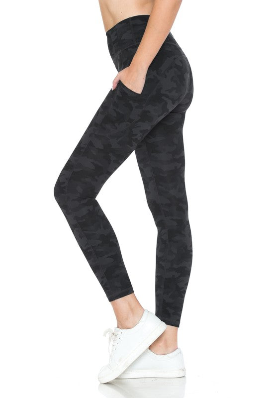 Black Camo 7/8 Length Leggings