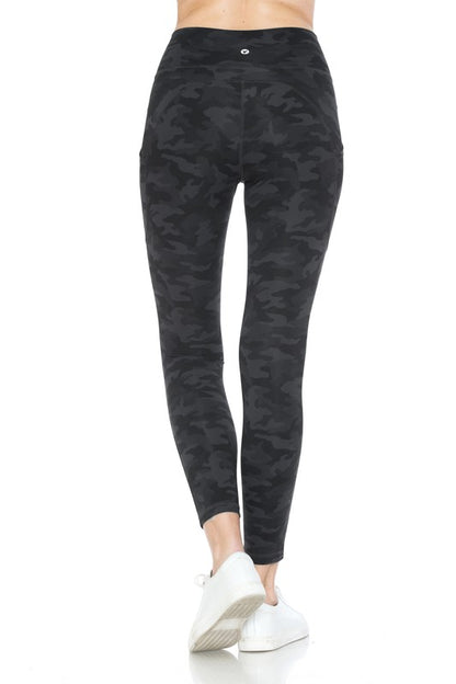 Black Camo 7/8 Length Leggings