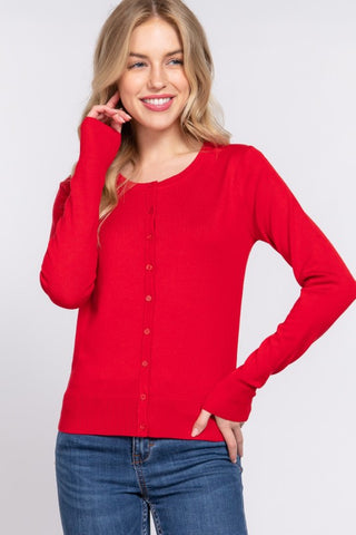 Long Sleeve Button Down Sweater Cardigan