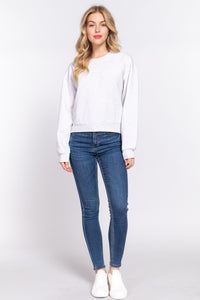 Light Gray Round Neck Sweatshirt