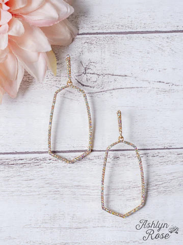 Crystal Oval Earrings