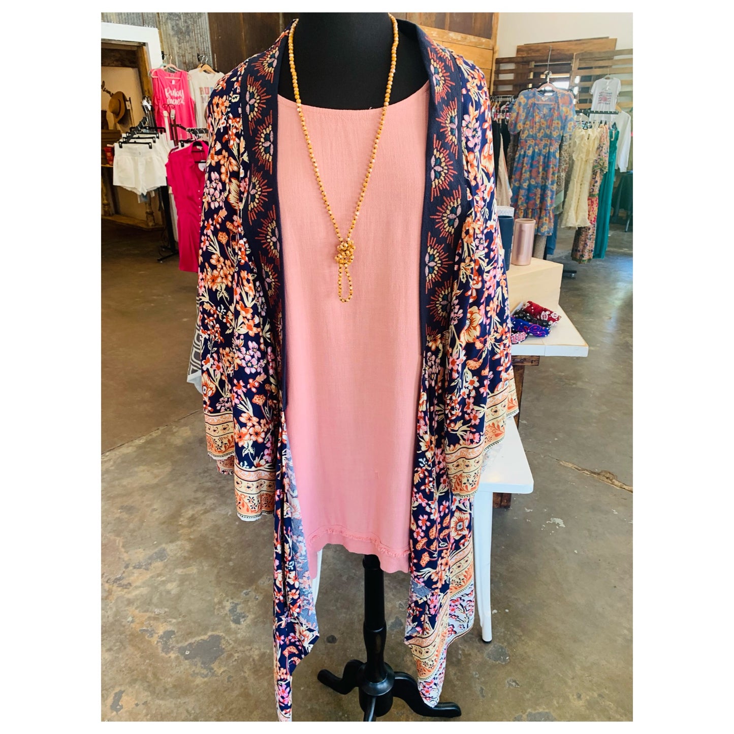 Midnight Mix Kimono Cardigan- Plus