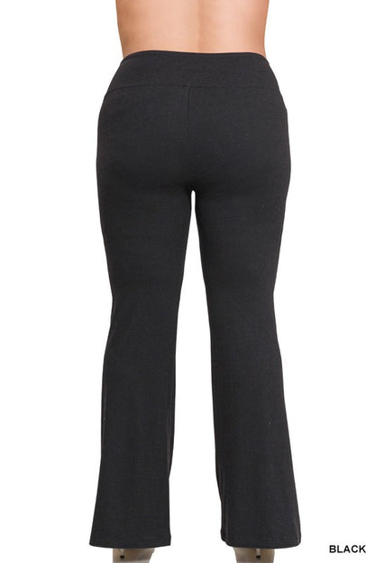Black Butter Soft Flare Yoga Pants - Plus