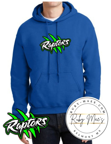 Raptors Logo Royal Blue Gildan Hoodie (Adult sizes)