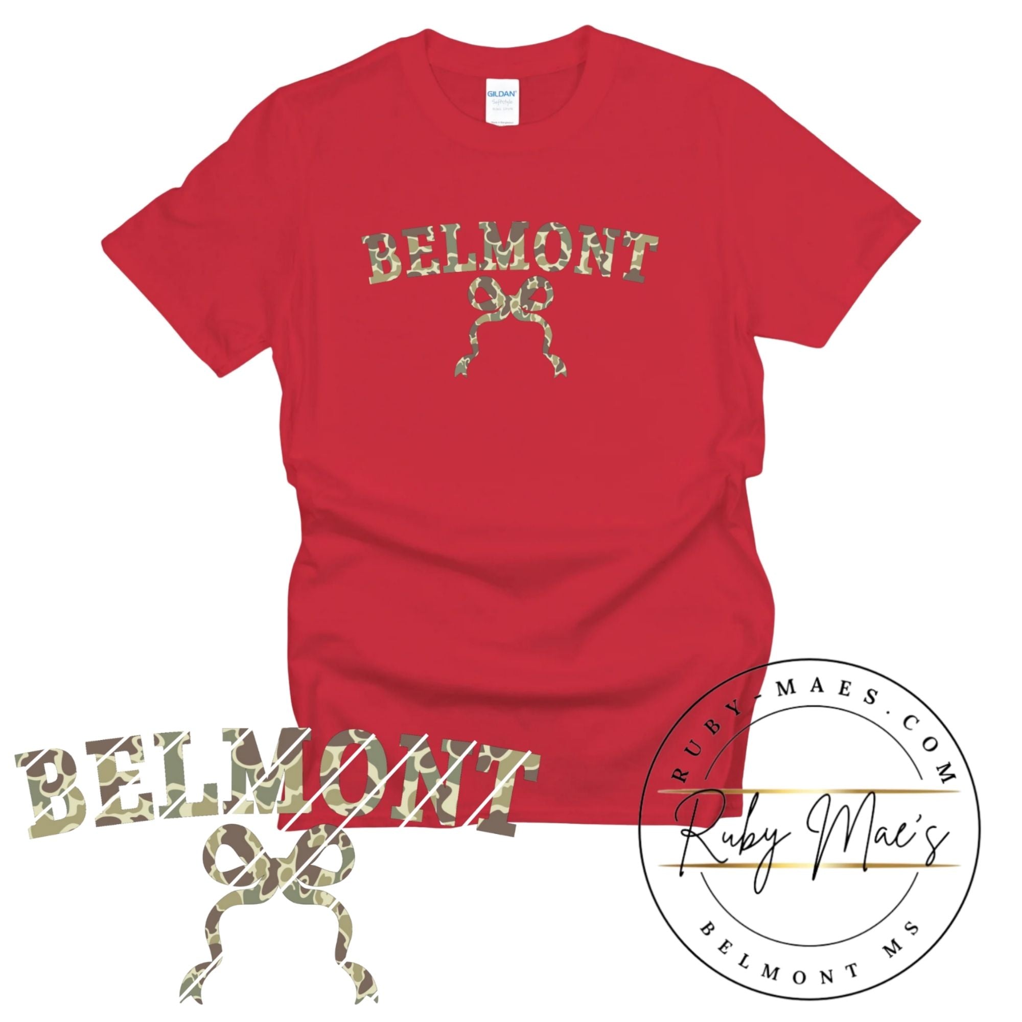 Belmont Camo 3 - Gildan Softstyle Short Sleeve *Saturday Special*