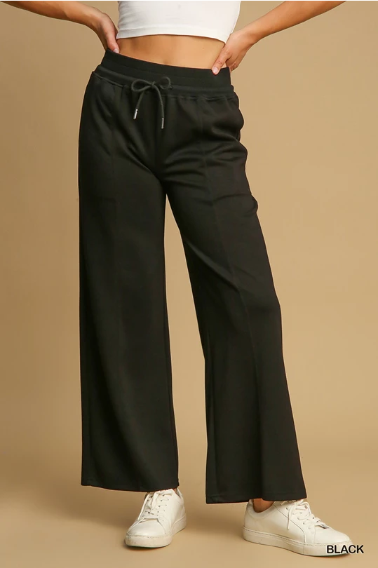Black Luxe Knit Sweatpants