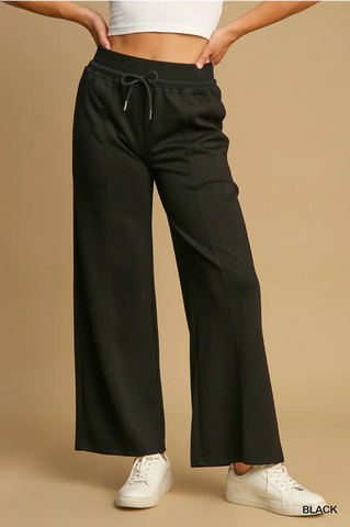 Black Luxe Knit Sweatpants