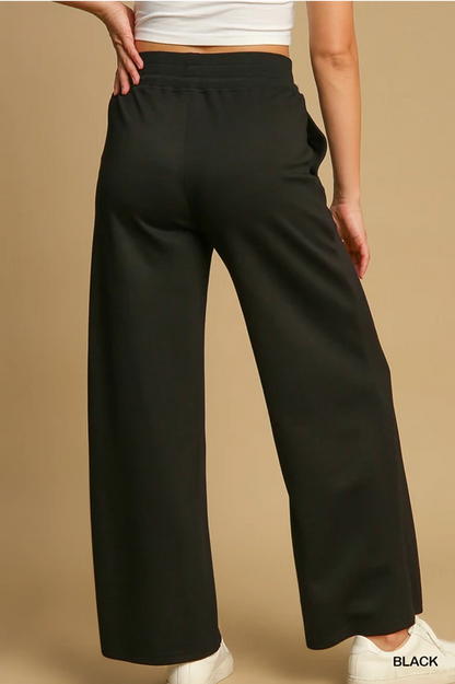 Black Luxe Knit Sweatpants