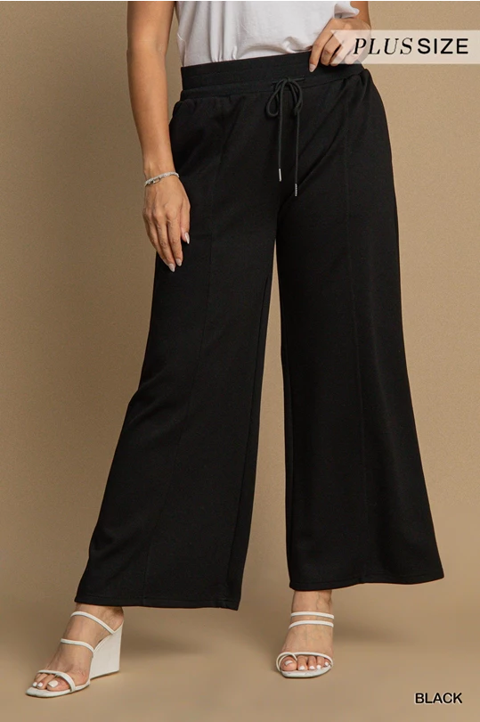 Black Luxe Knit Sweatpants - Plus