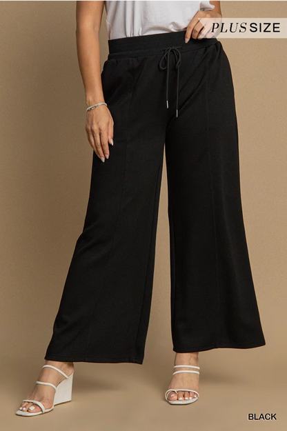 Black Luxe Knit Sweatpants - Plus