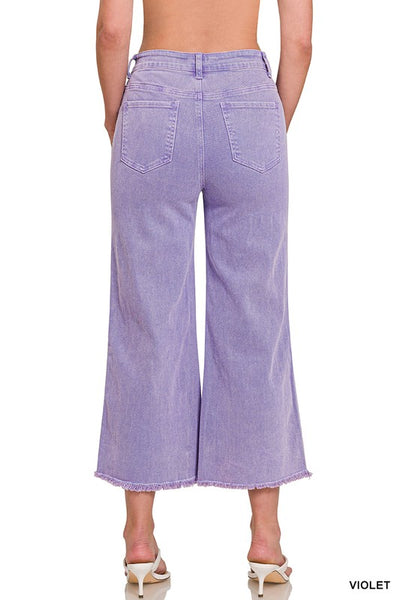 Beige Wash Frayed Hem Straight Jeans