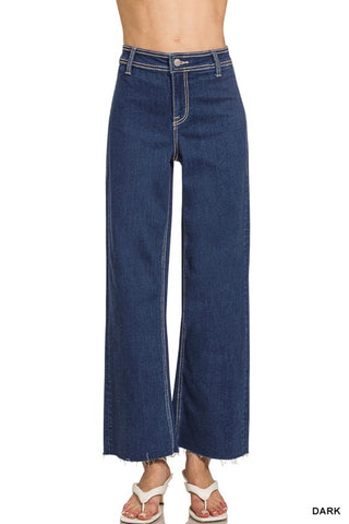 Dark Denim Straight Leg Jeans