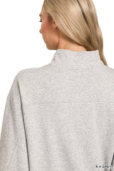 Half Zip Sweatshirt - Heather Gray