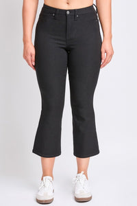 Hyperstretch Cropped Kick Flare Pants - Black