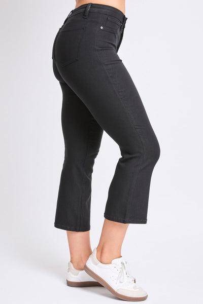 Hyperstretch Cropped Kick Flare Pants - Black