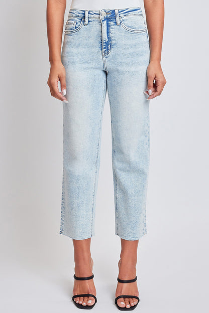 Light Wash Cropped Straight Jean