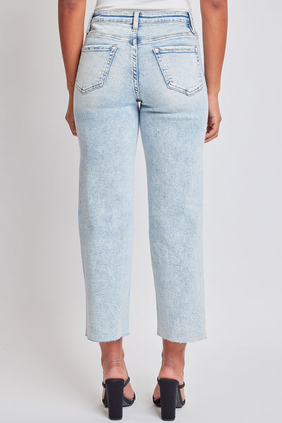 Light Wash Cropped Straight Jean