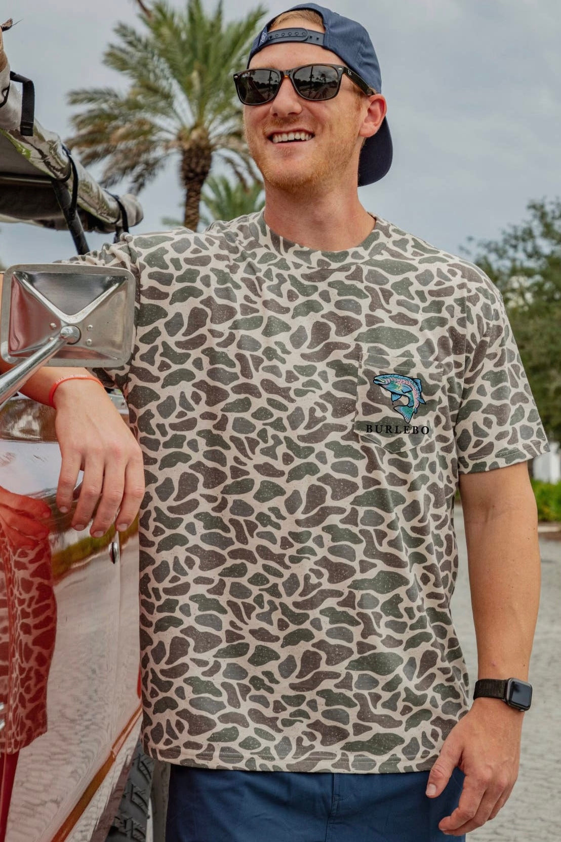 Burlebo Trout Patch Camo Tee