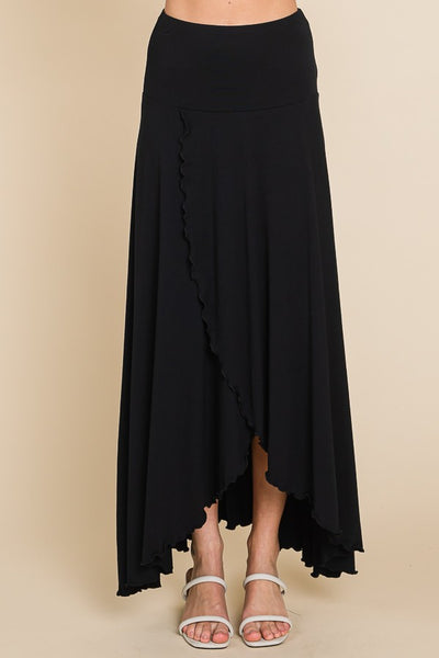 High and Low Flare Long Skirt