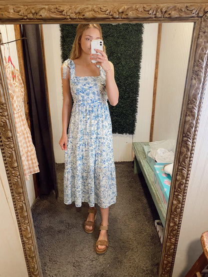 Ribbon Tie Midi Dress