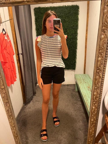 Multi Color Stripe Knit Top