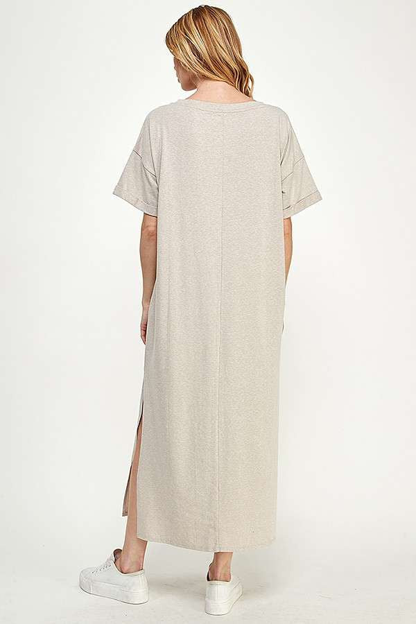 Scoop Neck Oversize T-shirt Dress